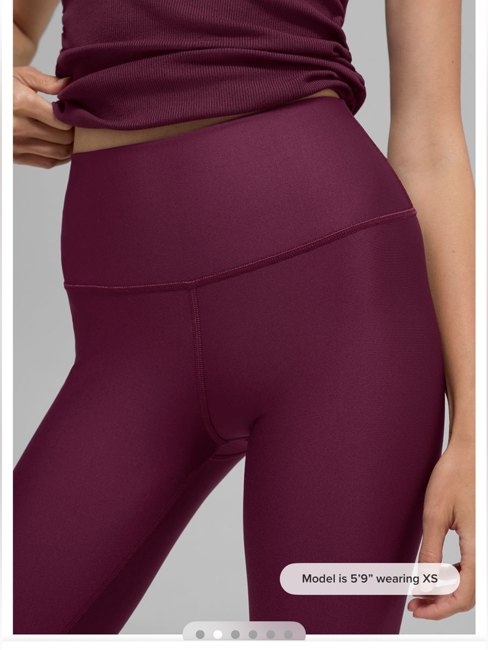 Alo High-Waist Airlift Legging - Burgundy - Picture 2 of 4